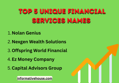 Top 5 unique financial services names