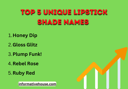 Top 5 unique lipstick shade names