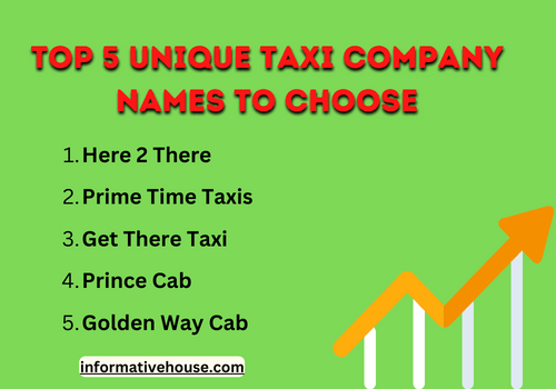 Top 5 unique taxi company names to choose