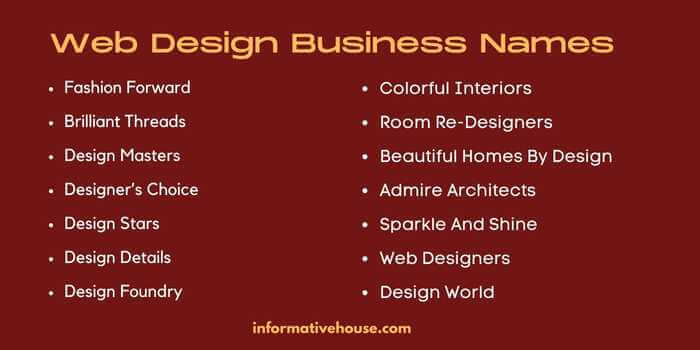 Web Design Business Names
