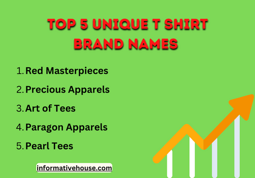 top 5 unique t shirt brand names