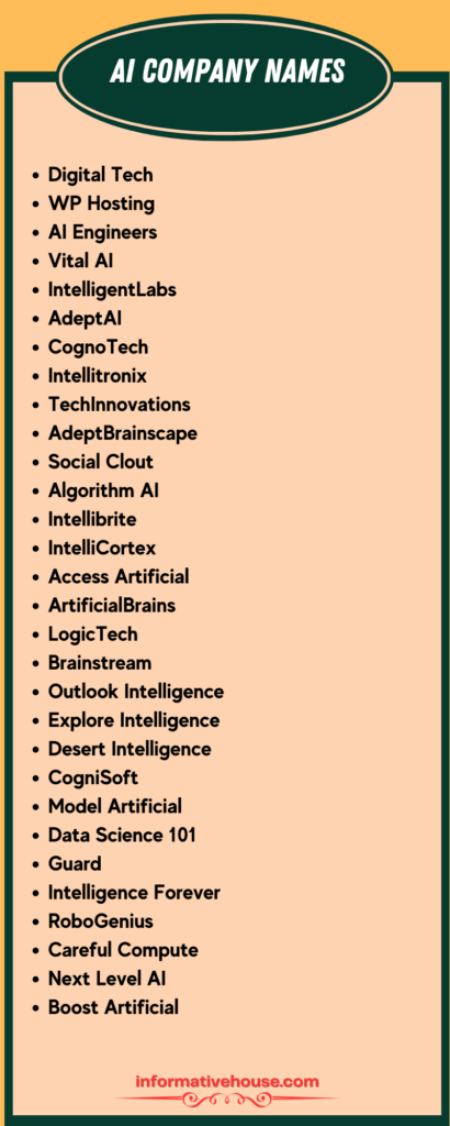 Ai Company Names