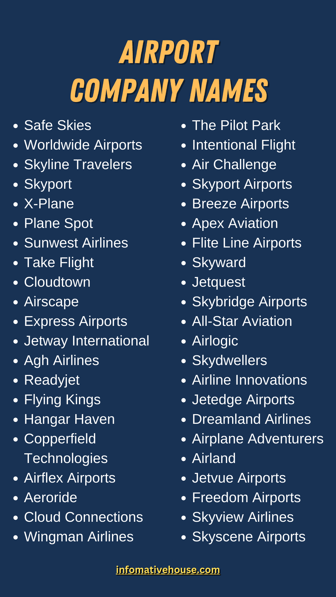 Airport Company Names