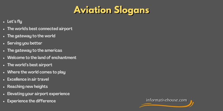 Aviation Slogans