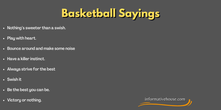 Basketball Sayings