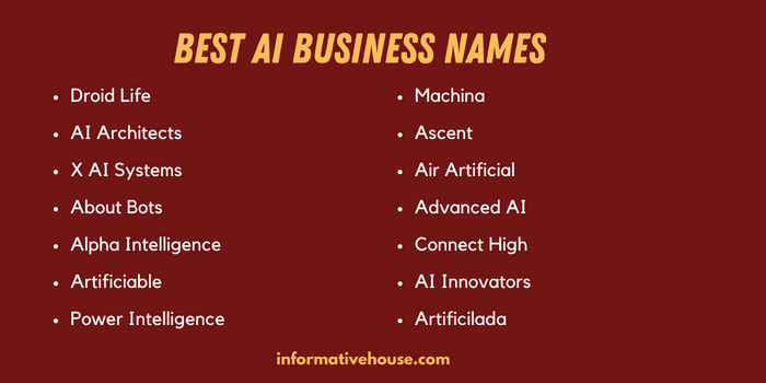 Best Ai Business Names