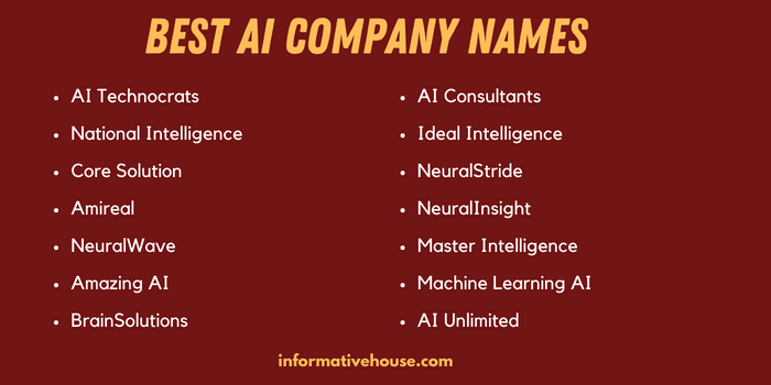Best Ai Company Names
