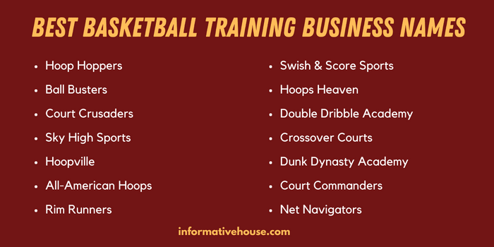 Best Basketball Training Business Names
