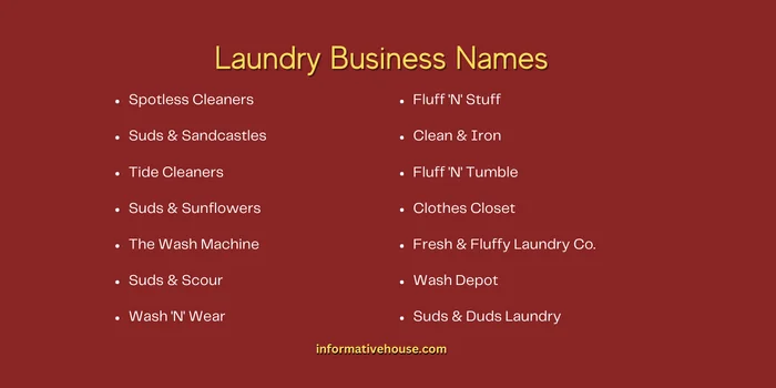 Best Laundry Business Names