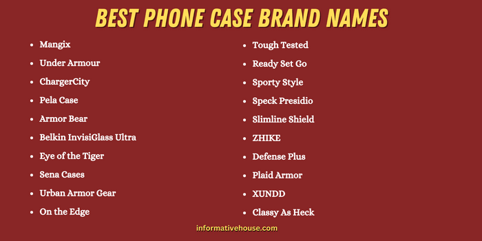 Best Phone Case Brand Names