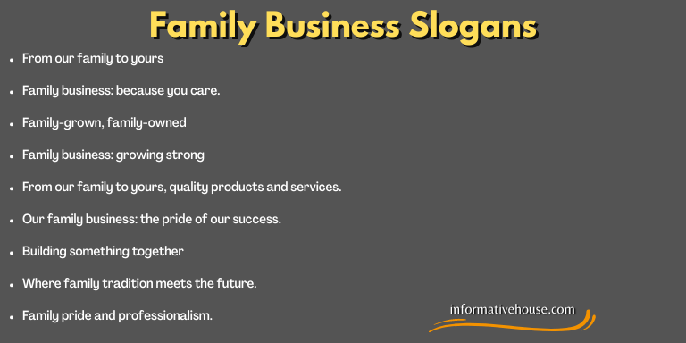 Family Business Slogans