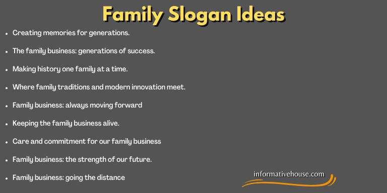 Family Slogan Ideas