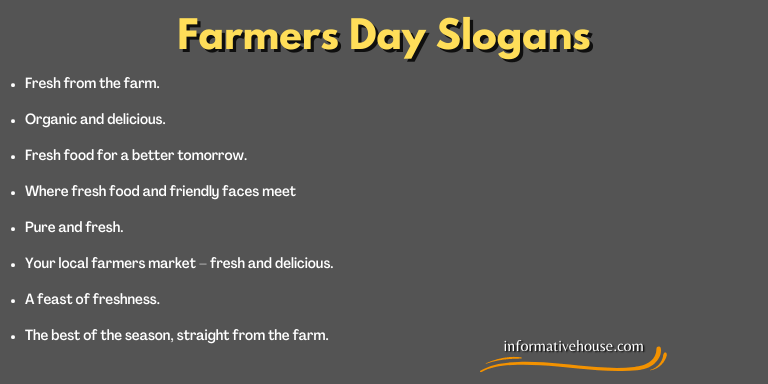 Farmers Day Slogans