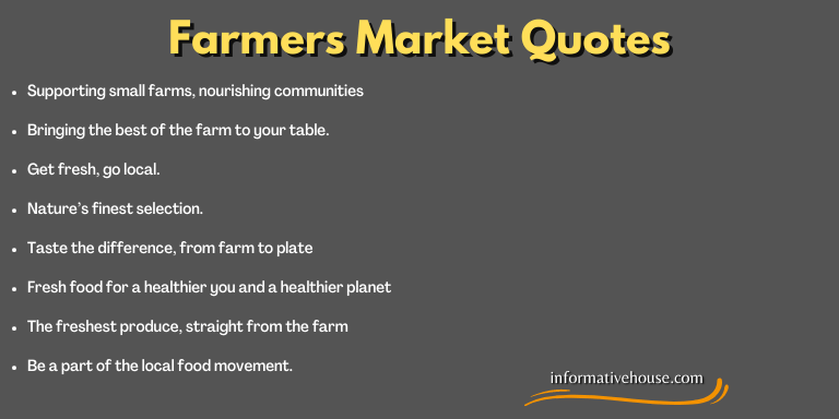 Farmers Market Quotes