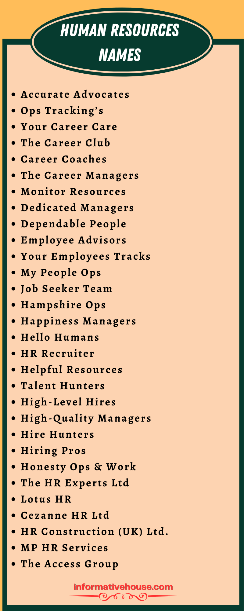 Human Resources Names