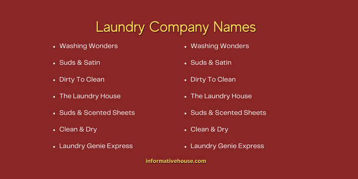 Laundry Company Names