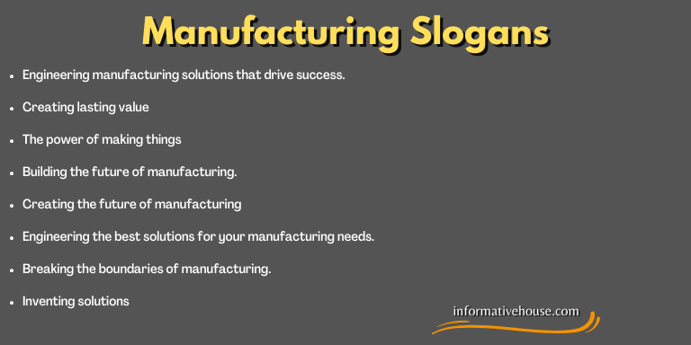 Manufacturing Slogans