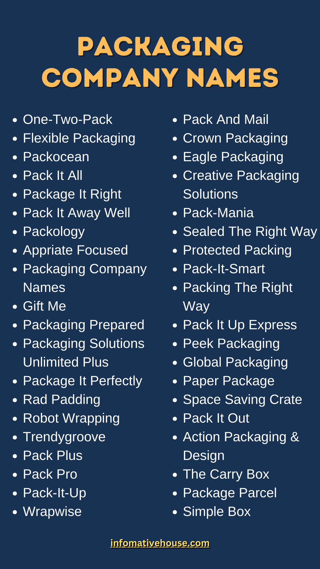 Packaging Company Names