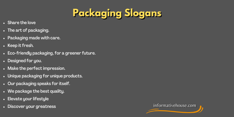 Packaging Slogans