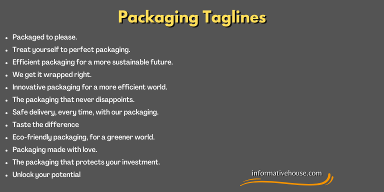 Packaging Taglines