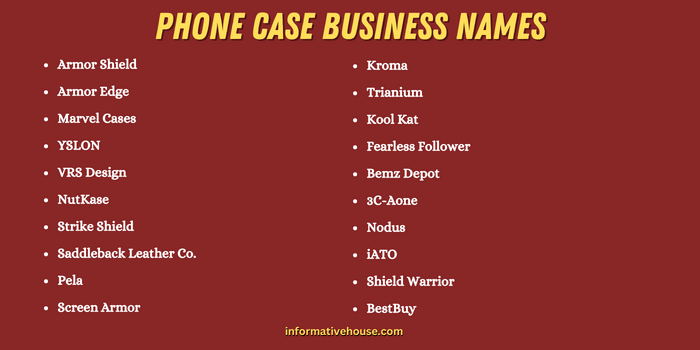 Phone Case Business Names