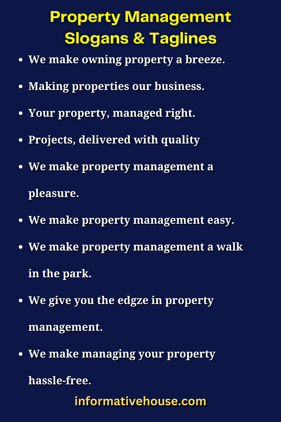 Property Management Slogans & Taglines