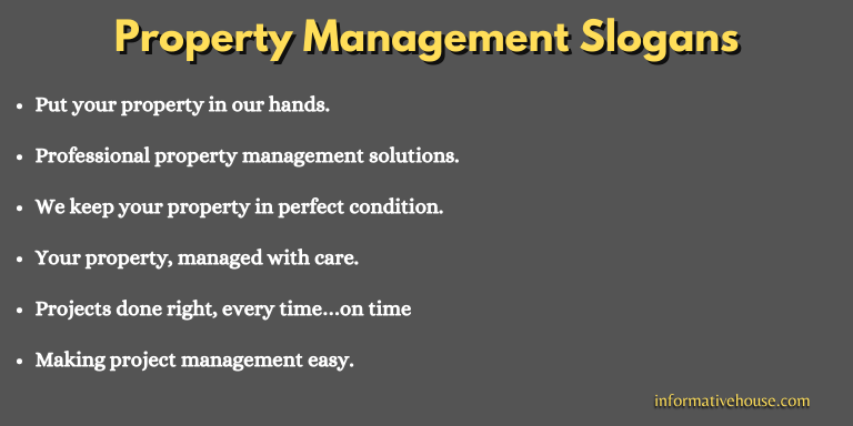 Property Management Slogans