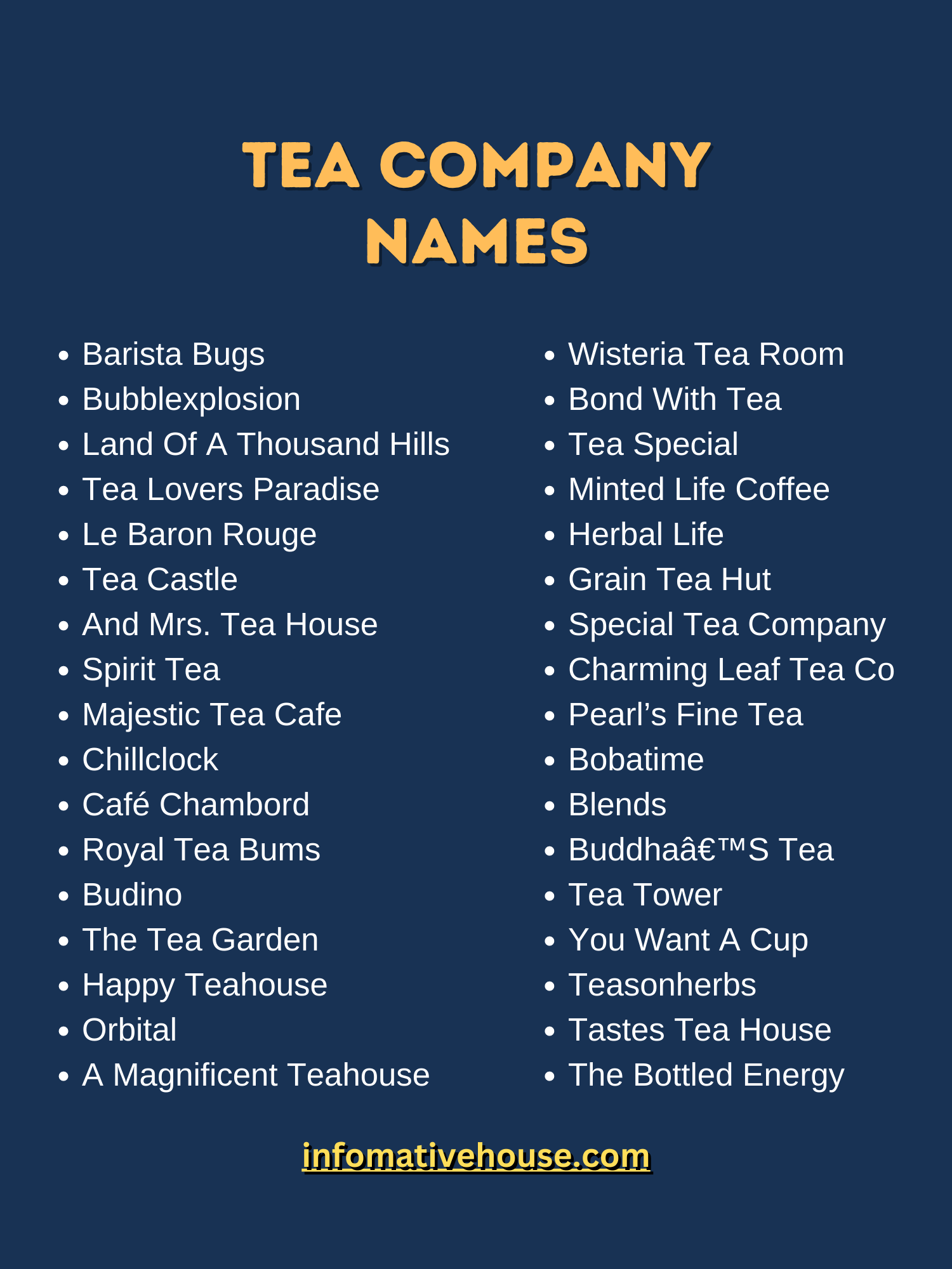 Tea Company Names