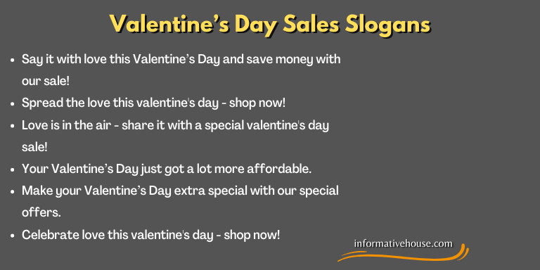 Valentine’s Day Sales Slogans
