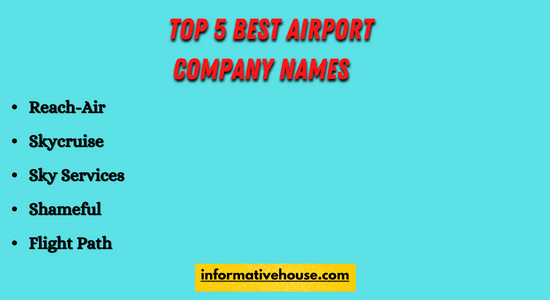 top 5 best airport company names