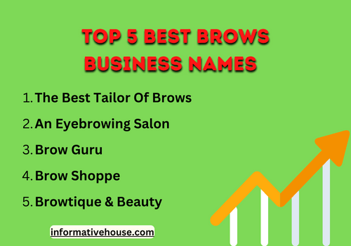 top 5 best brows business names