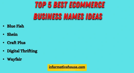 top 5 best ecommerce business names ideas