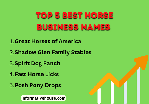 top 5 best horse business names