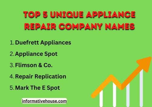 top 5 unique appliance repair company names