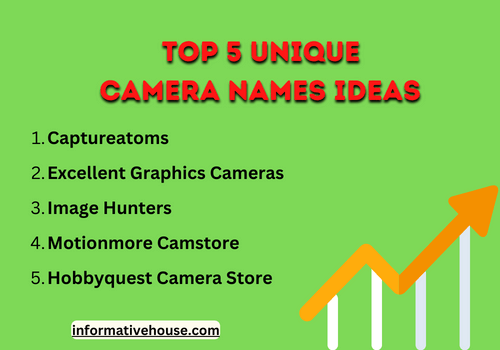 top 5 unique camera names ideas