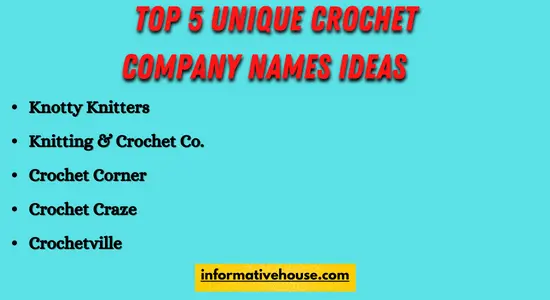 top 5 unique crochet company names ideas