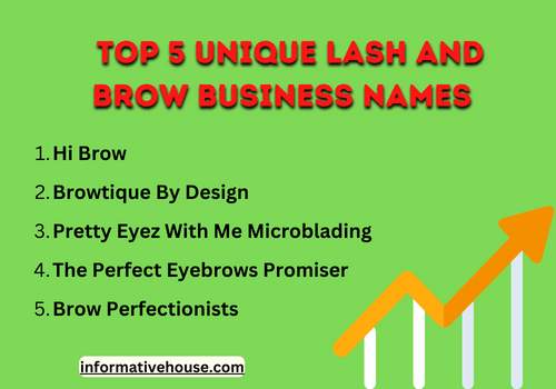 top 5 unique lash and brow business names