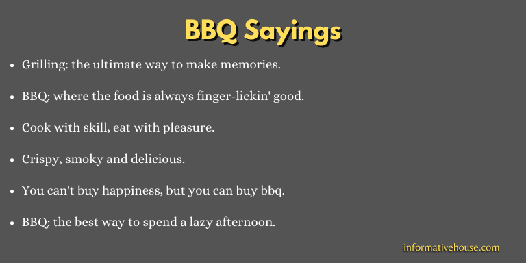 BBQ Sayings