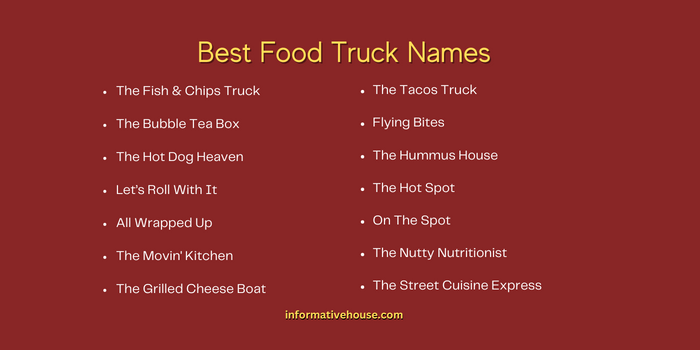 Best Food Truck Names