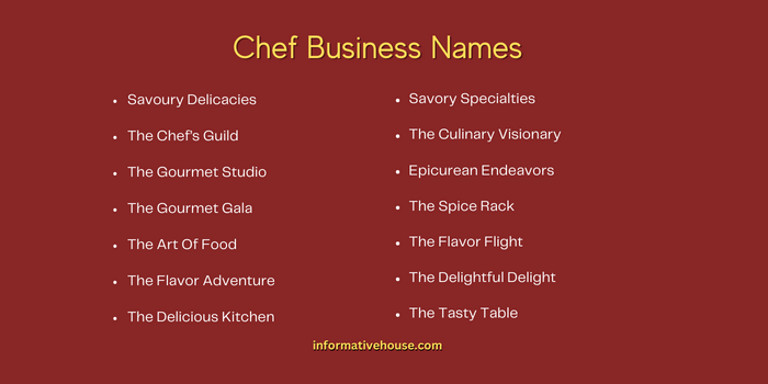Chef Business Names