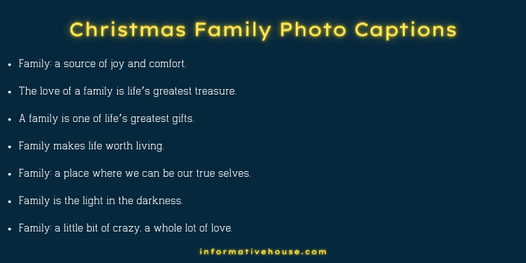 Christmas Family Photo Captions
