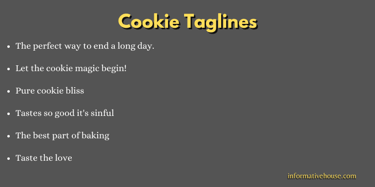 Cookie Taglines