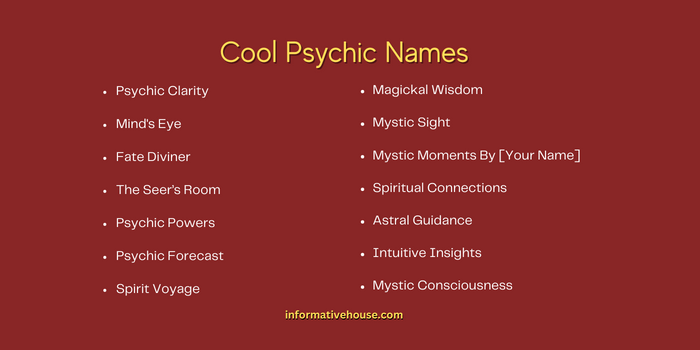 Cool Psychic Names