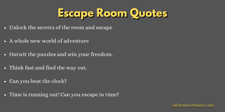 Escape Room Quotes