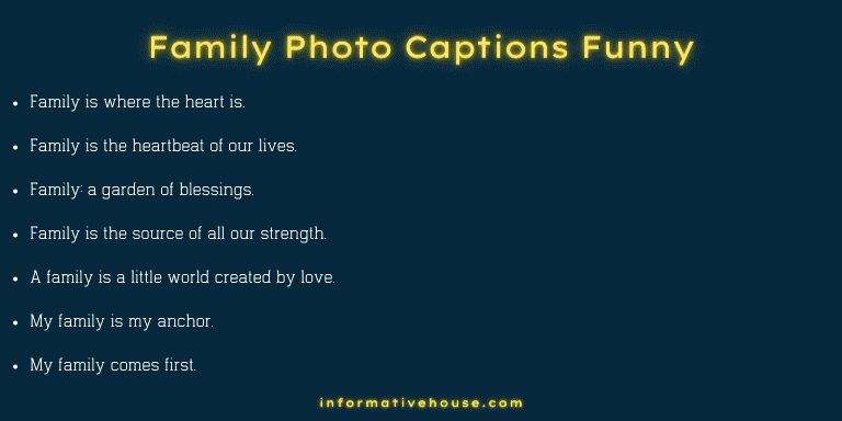 Family Photo Captions Funny