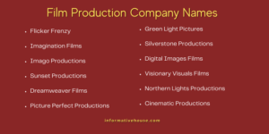 movie production company names
