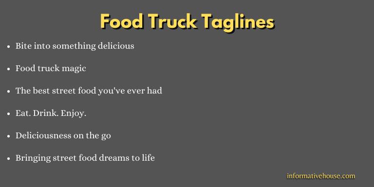 Food Truck Taglines