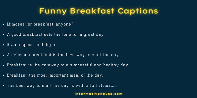 Funny Breakfast Captions