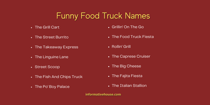 Funny Food Truck Names