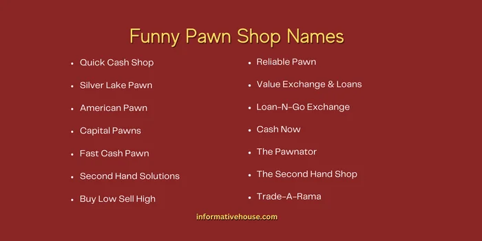 Funny Pawn Shop Names